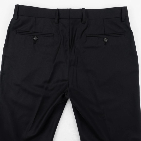 NWOT Giorgio Armani Virgin Wool Cashmere Dress Pants Men's 48 Black - Picture 4 of 7